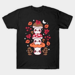 mushrooms embroidery patch T-Shirt